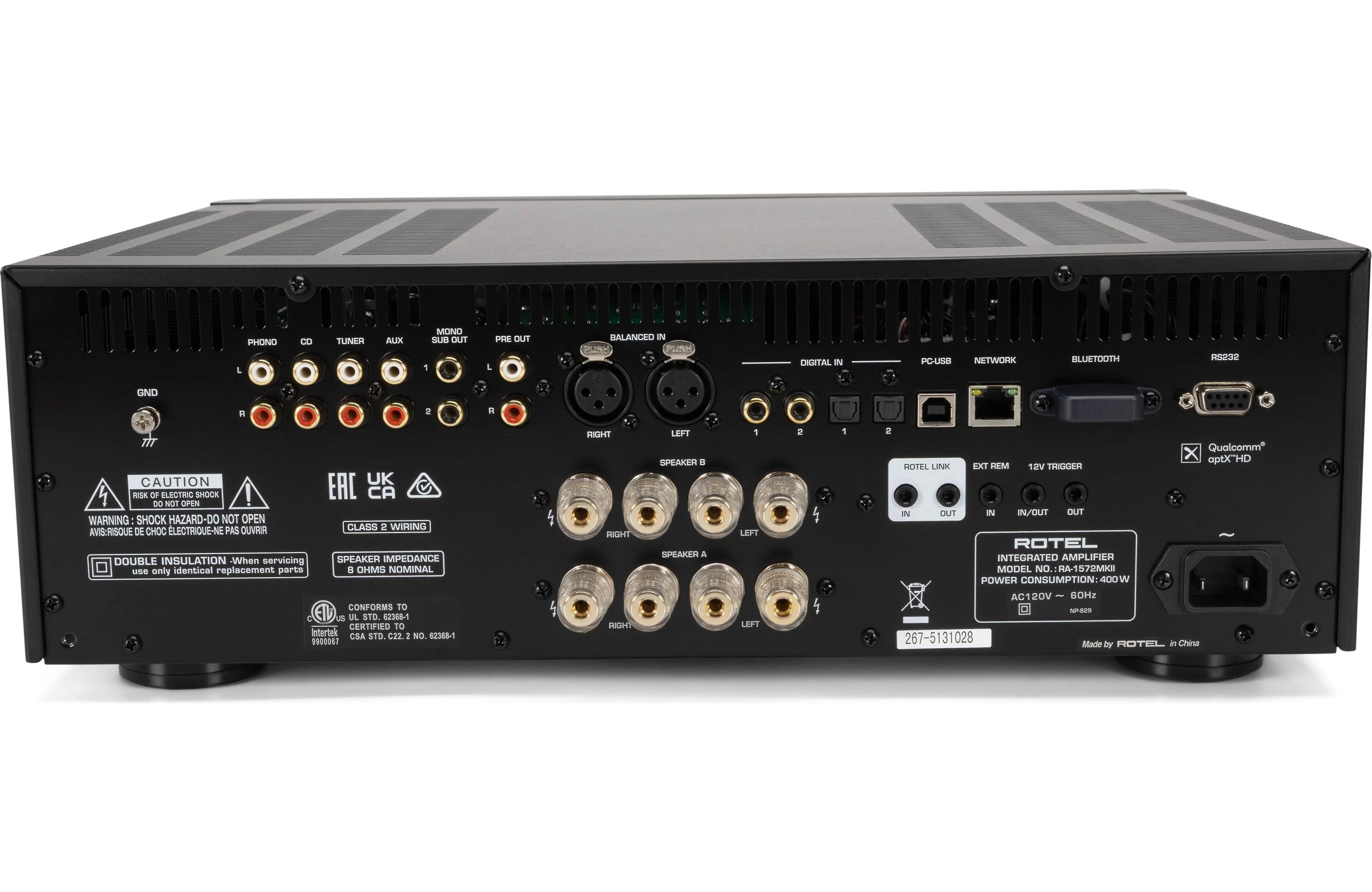 Rotel RA-1572 MKII Integrated Amplifier with Built-in DAC and Bluetooth - Safe and Sound HQ