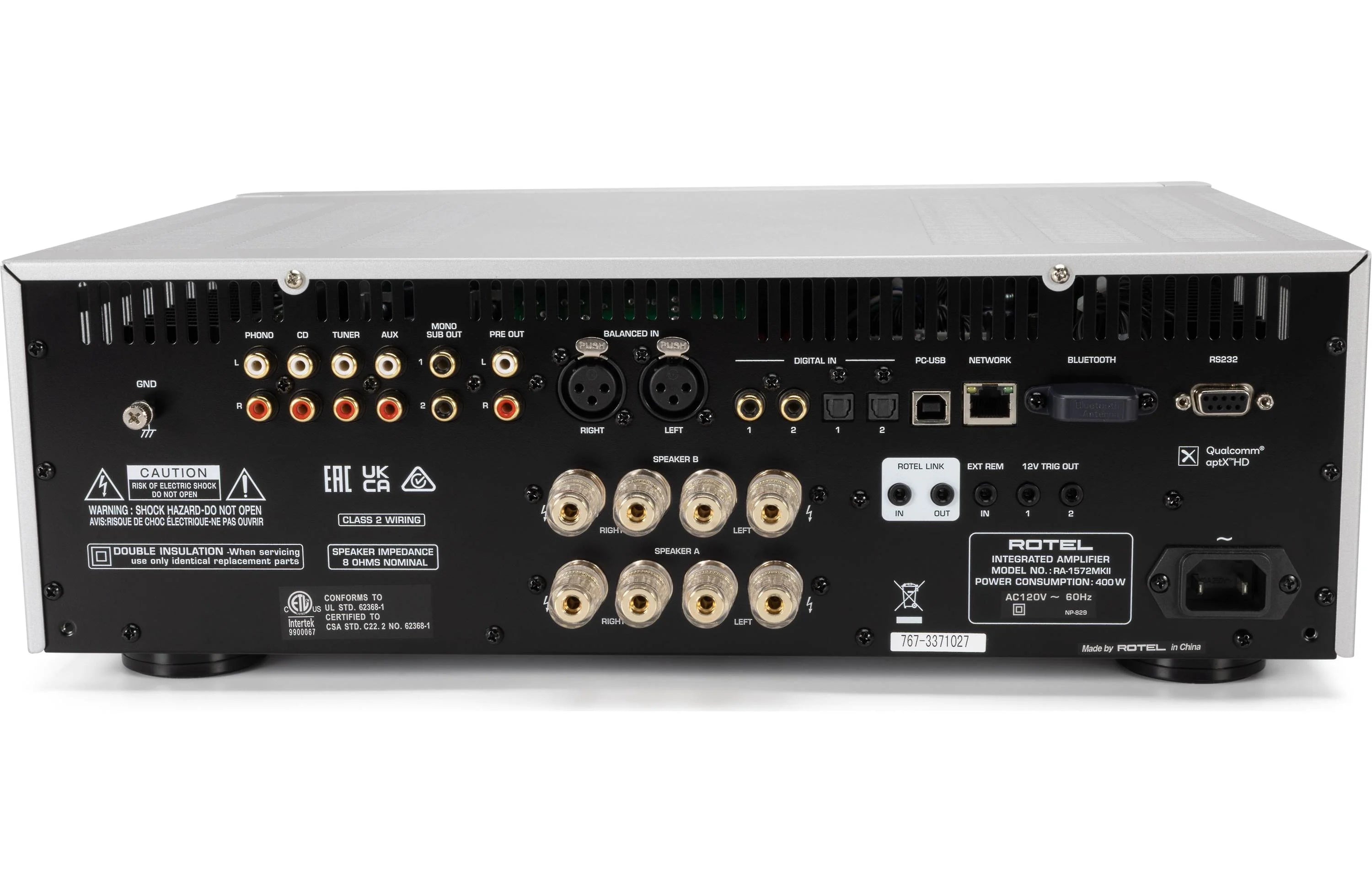 Rotel RA-1572 MKII Integrated Amplifier with Built-in DAC and Bluetooth - Safe and Sound HQ