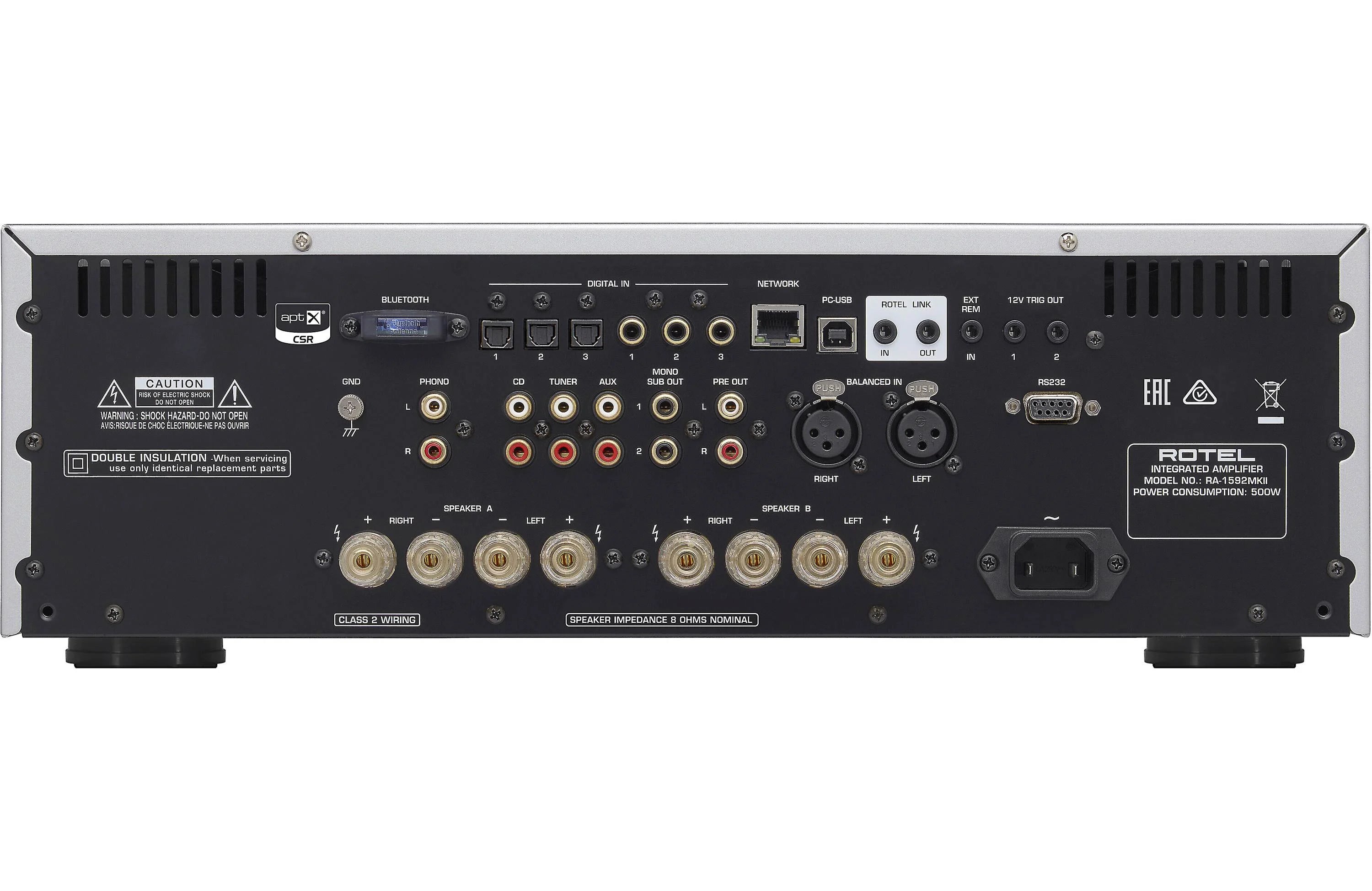Rotel RA-1592 MKII Integrated Amplifier with Built-in DAC and Bluetooth - Safe and Sound HQ