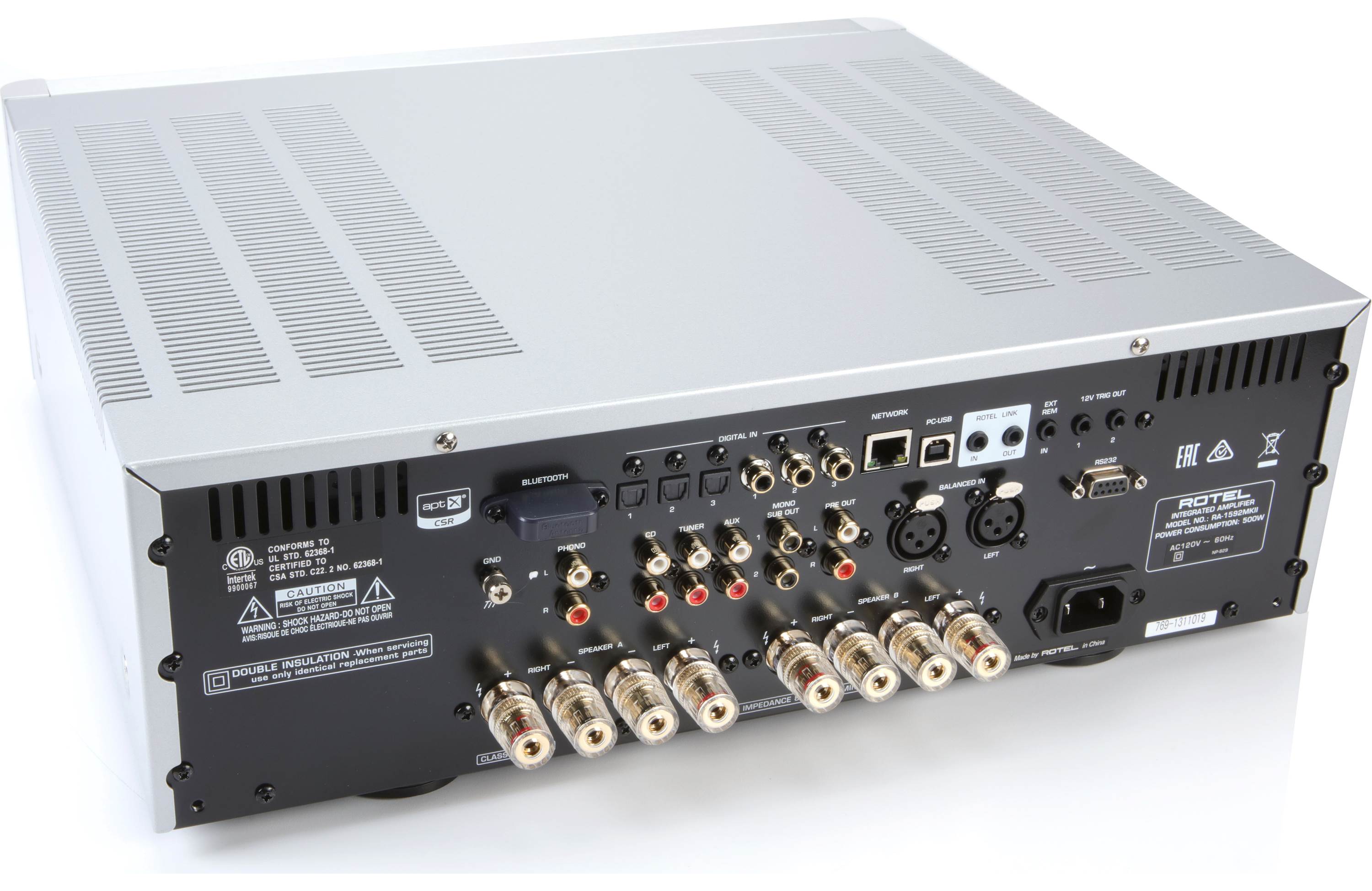 Rotel RA-1592 MKII Integrated Amplifier with Built-in DAC and Bluetooth - Safe and Sound HQ
