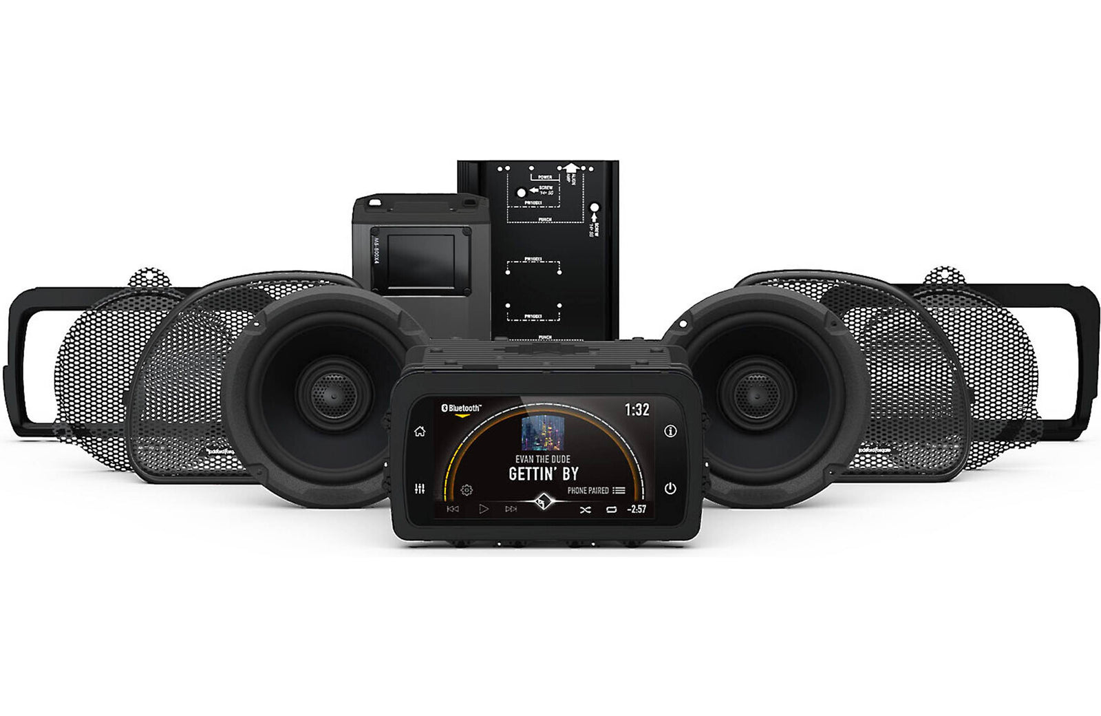 Rockford Fosgate HD14-PMX-STG2 Stage 2 Kit with PMX-HD14 for 2014+ Street Glide & Road Glide Harley-Davidson - Safe and Sound HQ