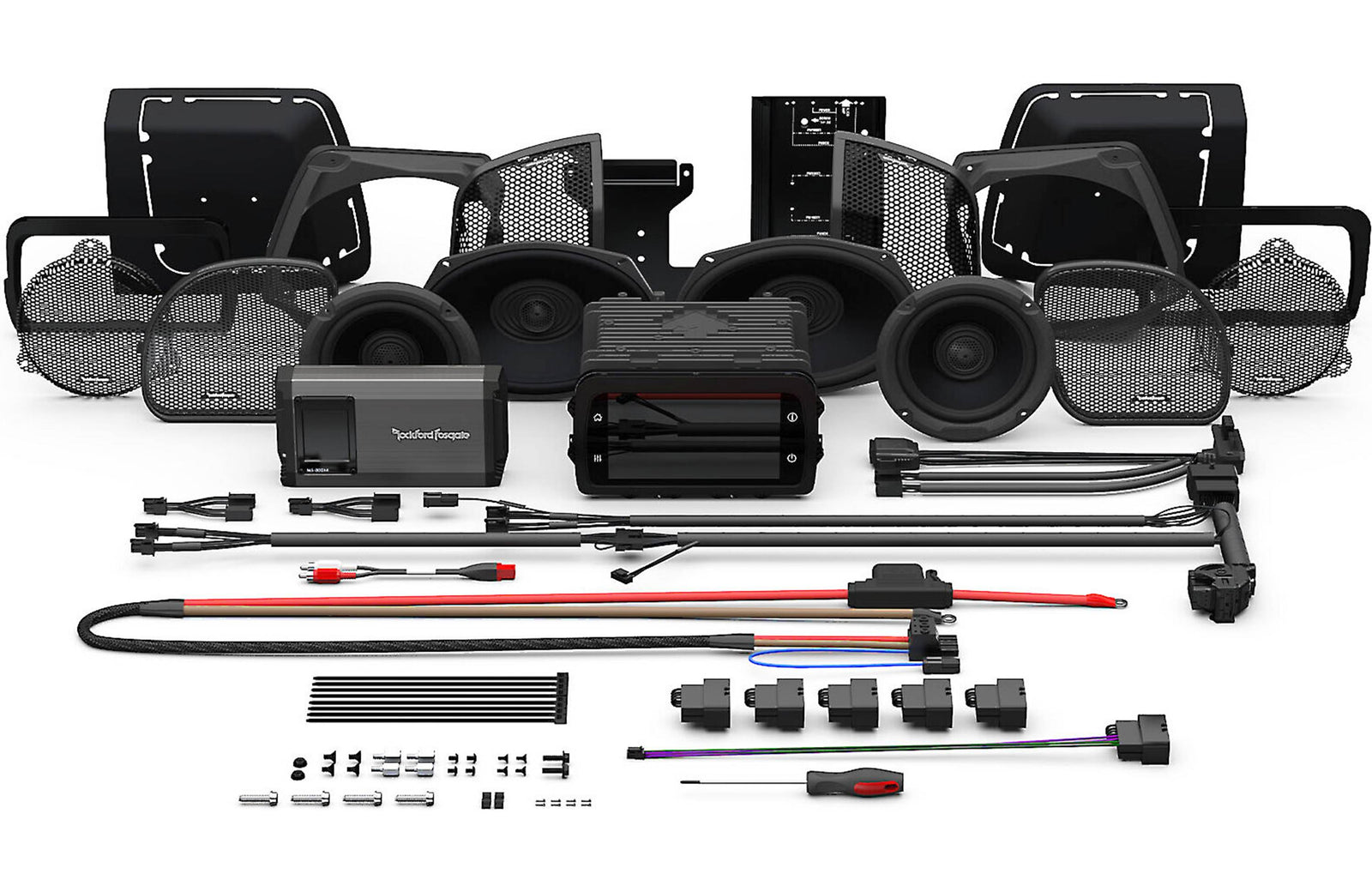 Rockford Fosgate HD14-PMX-STG2 Stage 3 Kit with PMX-HD14 for 2014+ Street Glide & Road Glide Harley-Davidson - Safe and Sound HQ