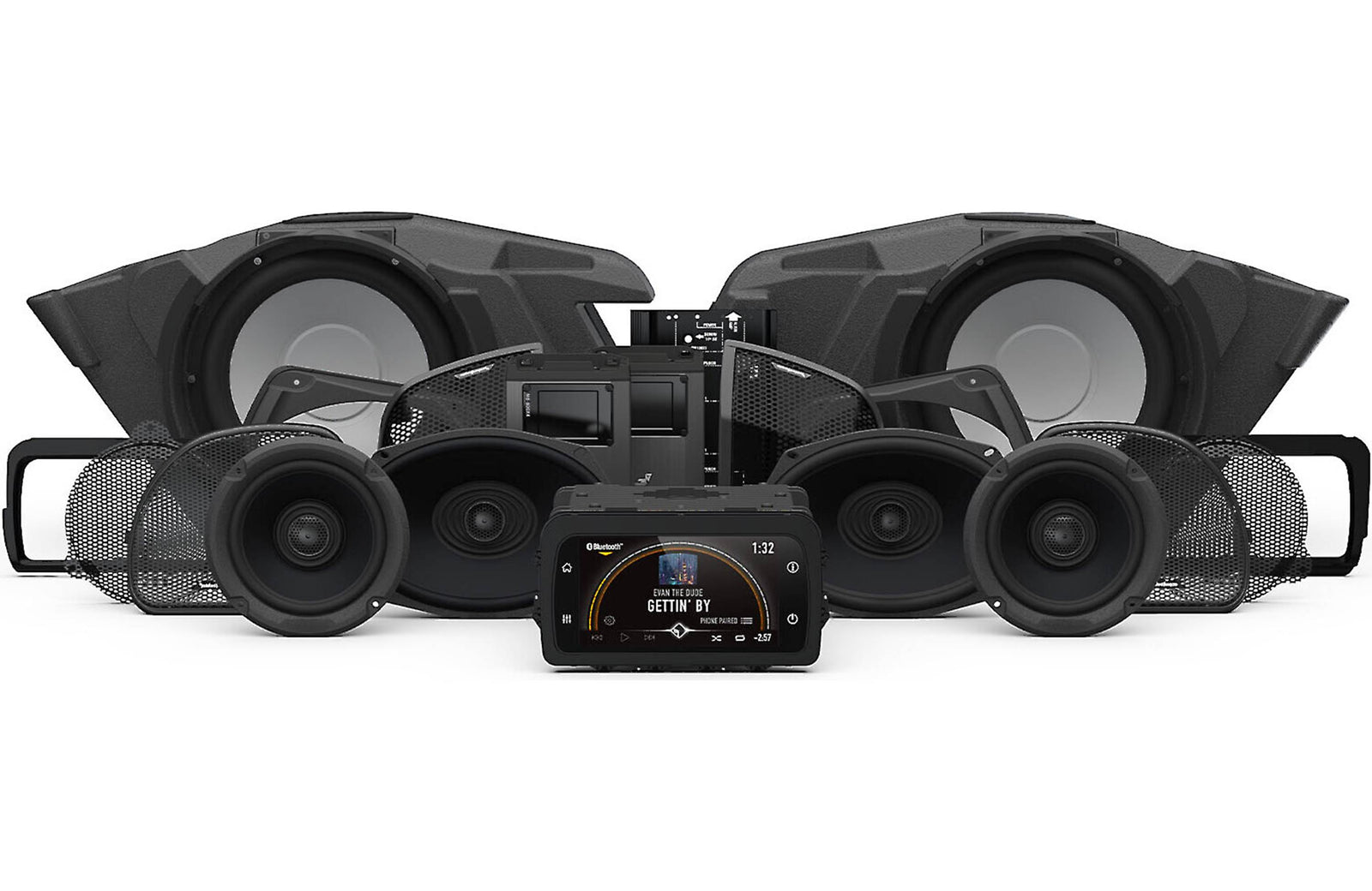 Rockford Fosgate HD14-PMX-STG5 Stage 5 Kit with PMX-HD14 for 2014+ Street Glide & Road Glide Harley-Davidson - Safe and Sound HQ