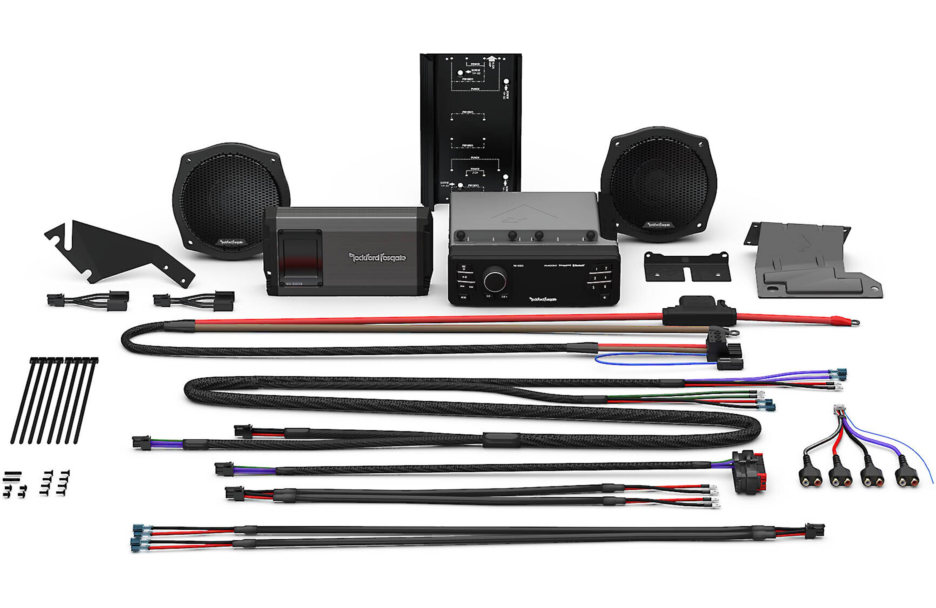 Rockford Fosgate HD9813SG-PMX-STG2 PMX Stage 2 Kit for 1998-2013 Harley-Davidson Street Glide and Electra Glide Motorcycles - Safe and Sound HQ