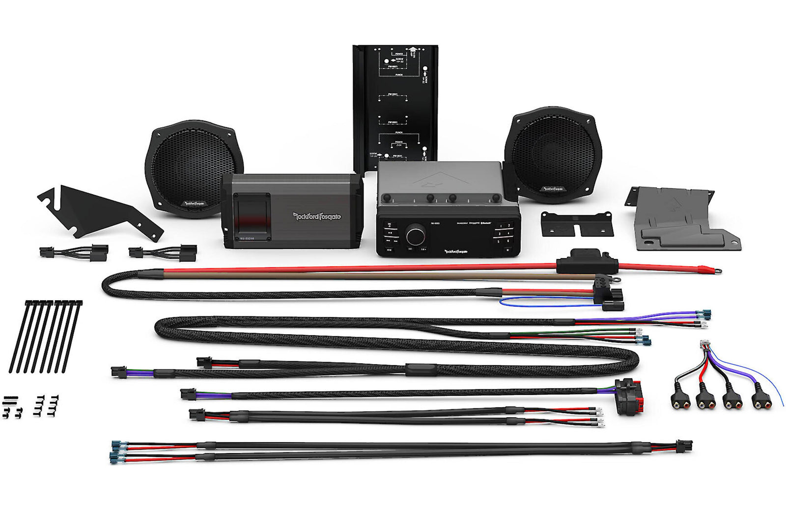 Rockford Fosgate HD9813SG-PMX-STG2 PMX Stage 2 Kit for 1998-2013 Harley-Davidson Street Glide and Electra Glide Motorcycles - Safe and Sound HQ