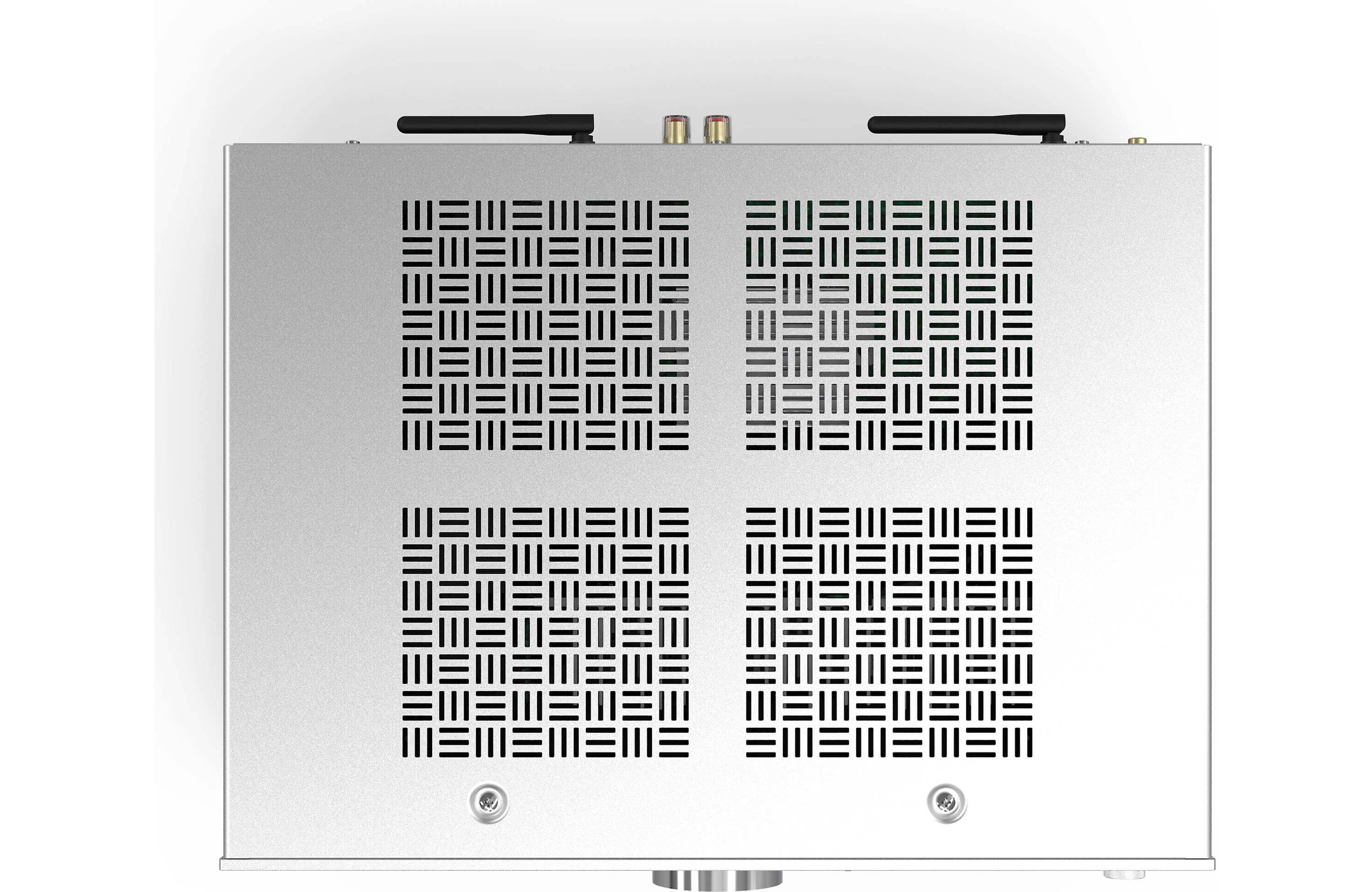 Onkyo A-50 Icon Series Integrated Amplifier with Wi-Fi, Bluetooth, Google Cast, and Apply Airplay 2 top view