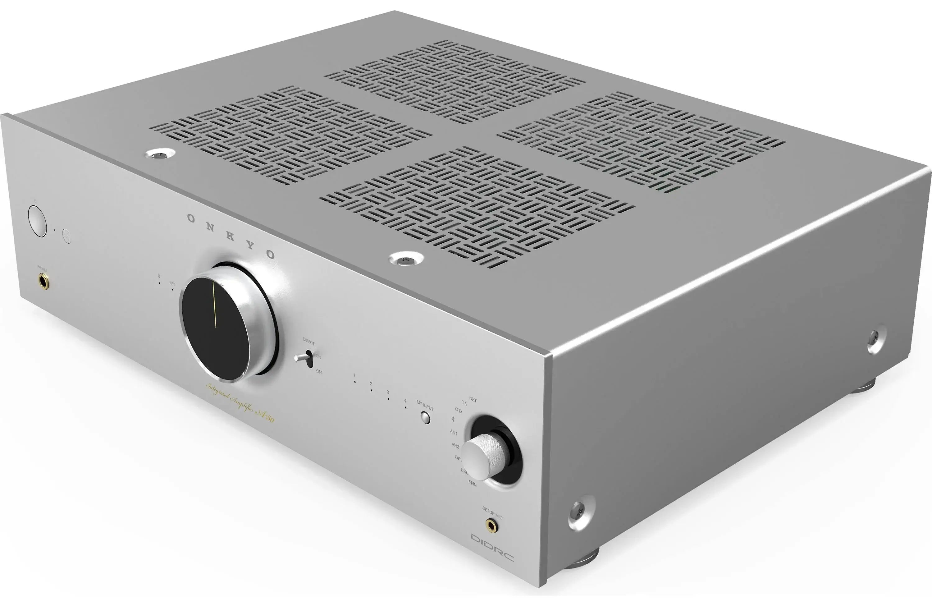 Onkyo A-50 Icon Series Integrated Amplifier with Wi-Fi, Bluetooth, Google Cast, and Apply Airplay 2