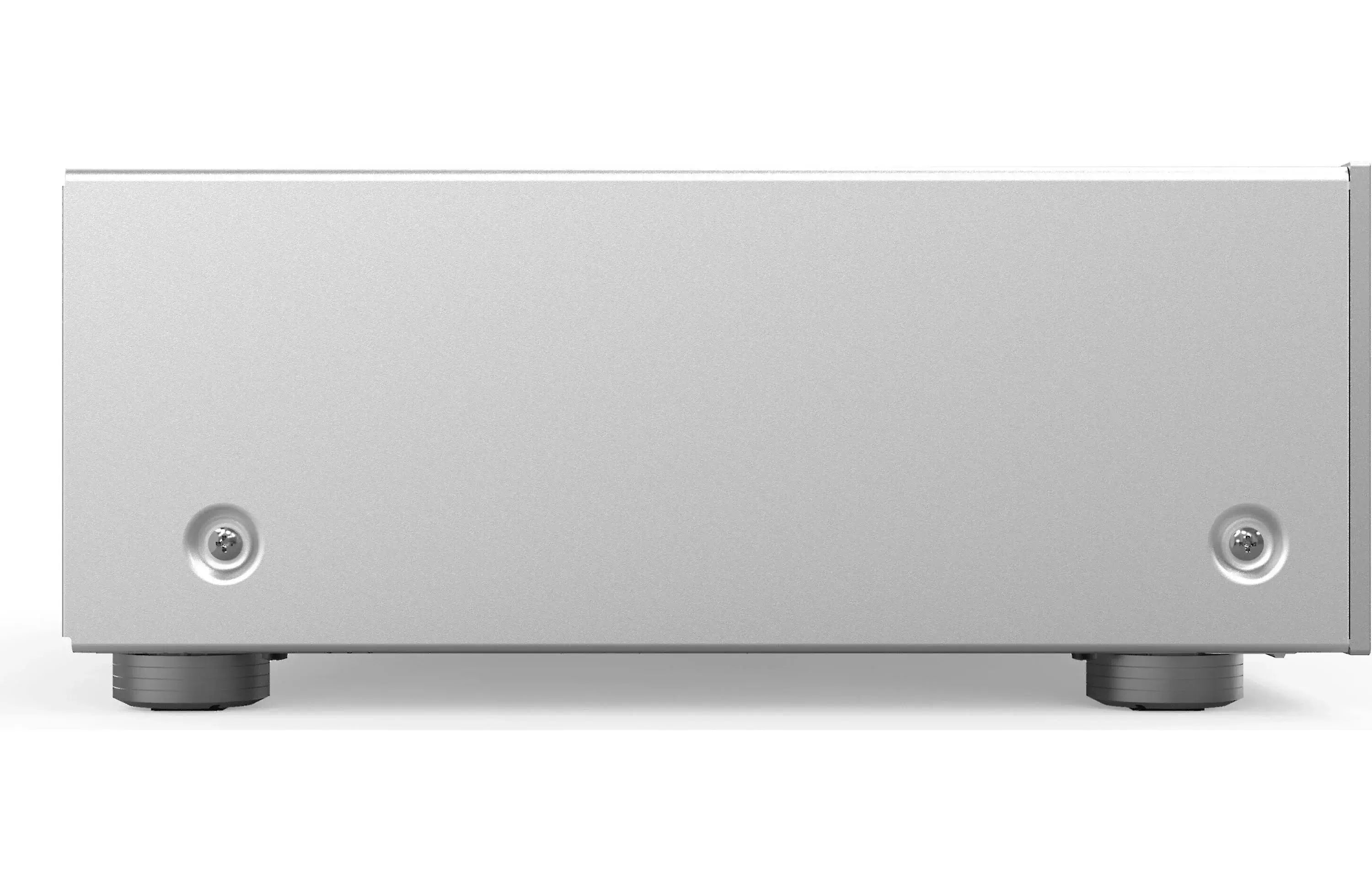 Onkyo A-50 Icon Series Integrated Amplifier with Wi-Fi, Bluetooth, Google Cast, and Apply Airplay 2 side view showing design.
