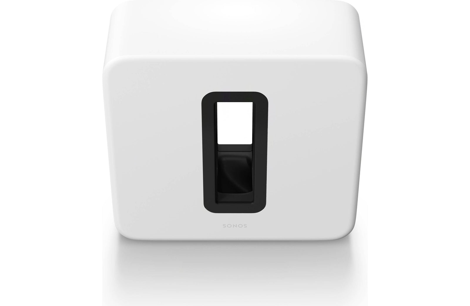 Sonos Sub 4 Premium Wireless Subwoofer in matte finish, featuring dual force-canceling woofers for powerful bass.