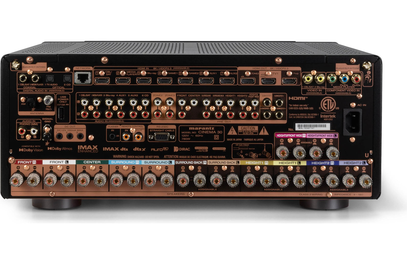 Marantz Cinema 30 11.4 Channel Reference 8K A/V Receiver with Dolby Atmos and Built-In Streaming Open Box