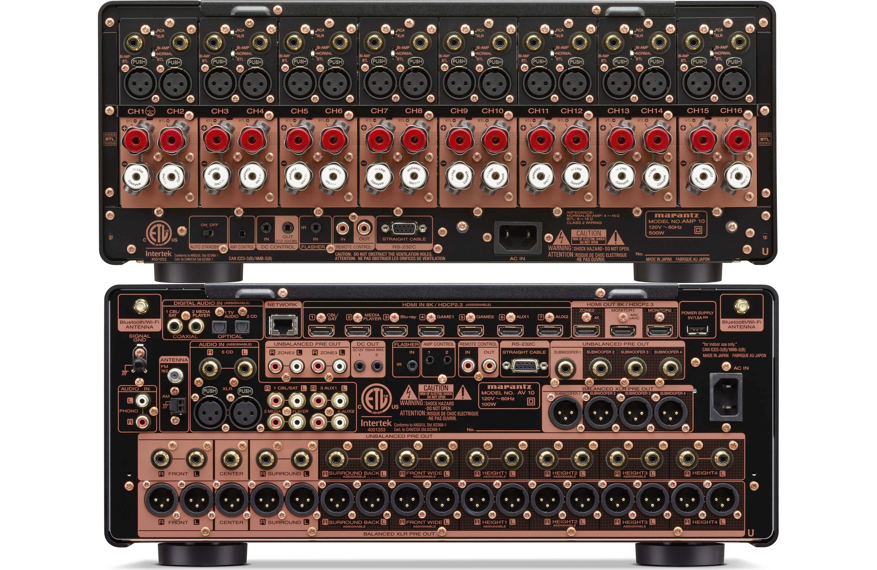 Marantz AV 10 15.4 Channel AV Preamplifier and Marantz AMP 10 16 Channel Power Amplifier Bundle - Safe and Sound HQ