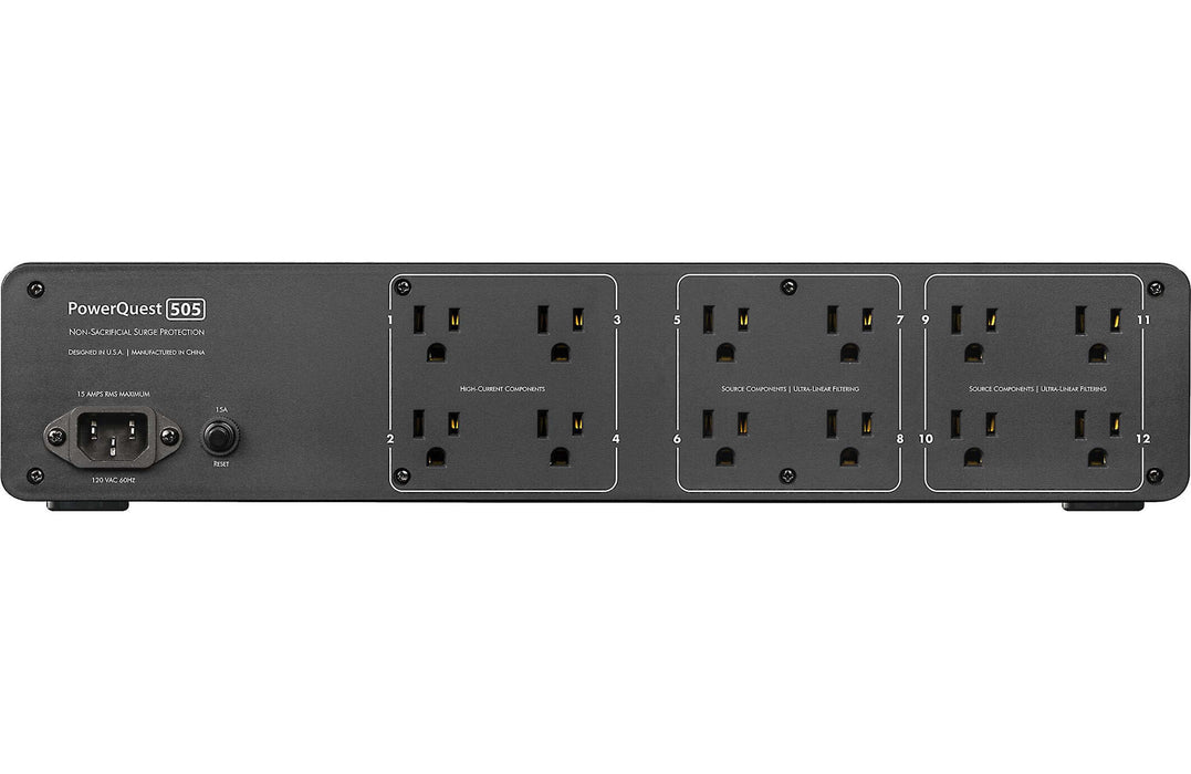 Power Audioquest Audioquest PowerQuest 505 Power Conditioner and Surge Protector — Safe ...
