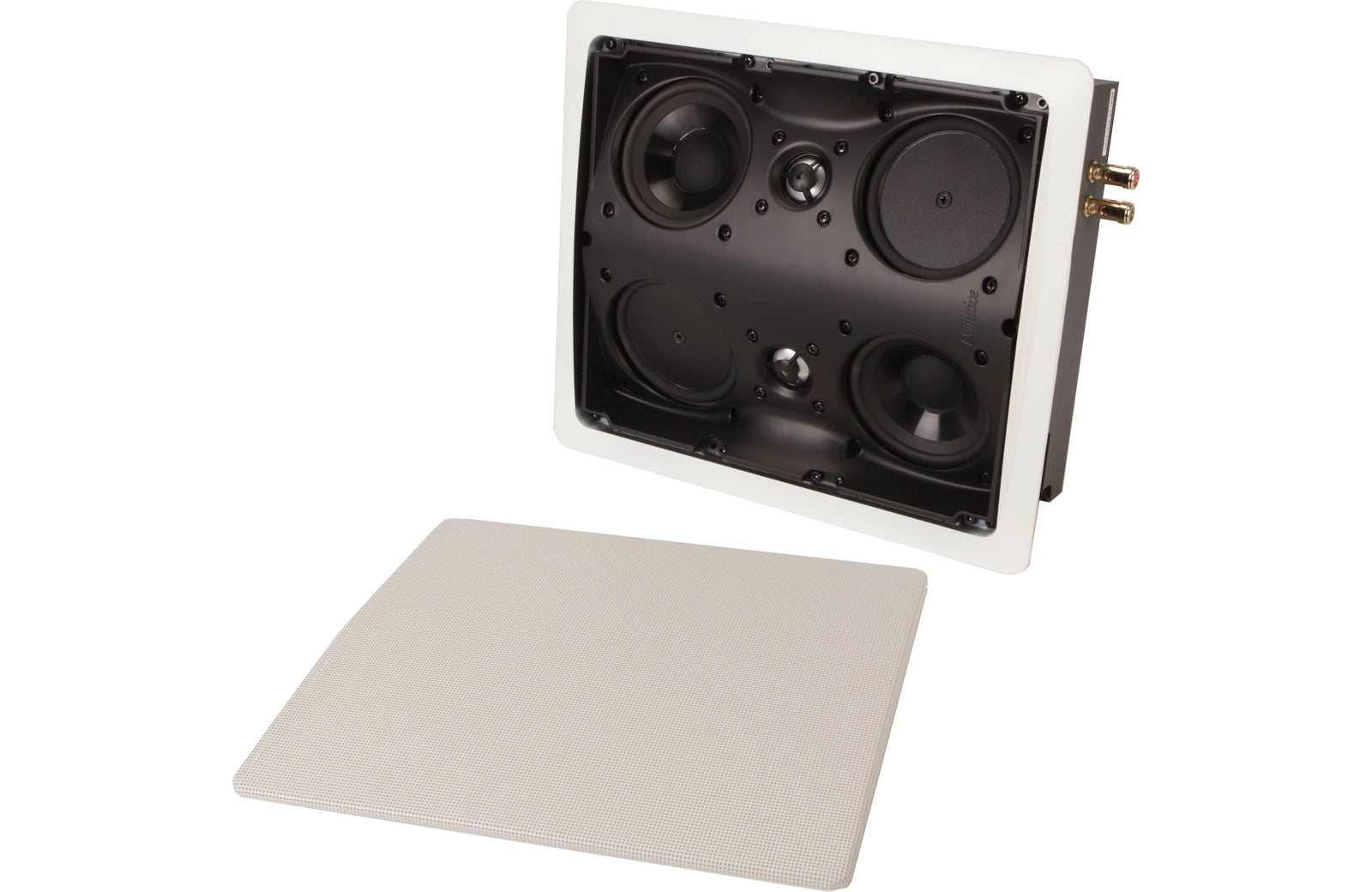 Definitive Technology UIW RSS II Reference In-ceiling/In-wall Bipolar Loudspeaker (Each) with front cover removed.