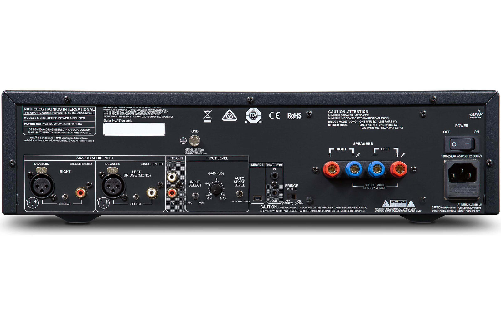 NAD Electronics C298 Stereo Power Amplifier with Purifi Technology Open Box - Safe and Sound HQ