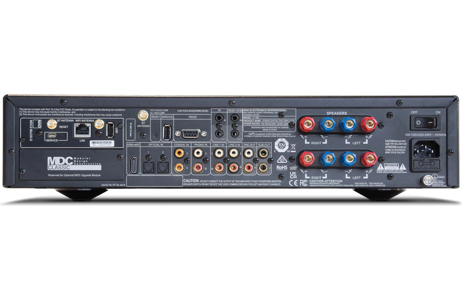 NAD Electronics C389 BluOS-D Integrated Amplifier with MDC2 BluOS-D Module Open Box - Safe and Sound HQ