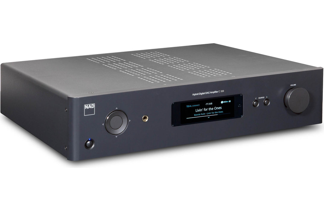 NAD Electronics C389 BluOS-D Hybrid Digital DAC Integrated Amplifier with Bluetooth and MDC2 BluOS-D Module Pre-Installed - Safe and Sound HQ