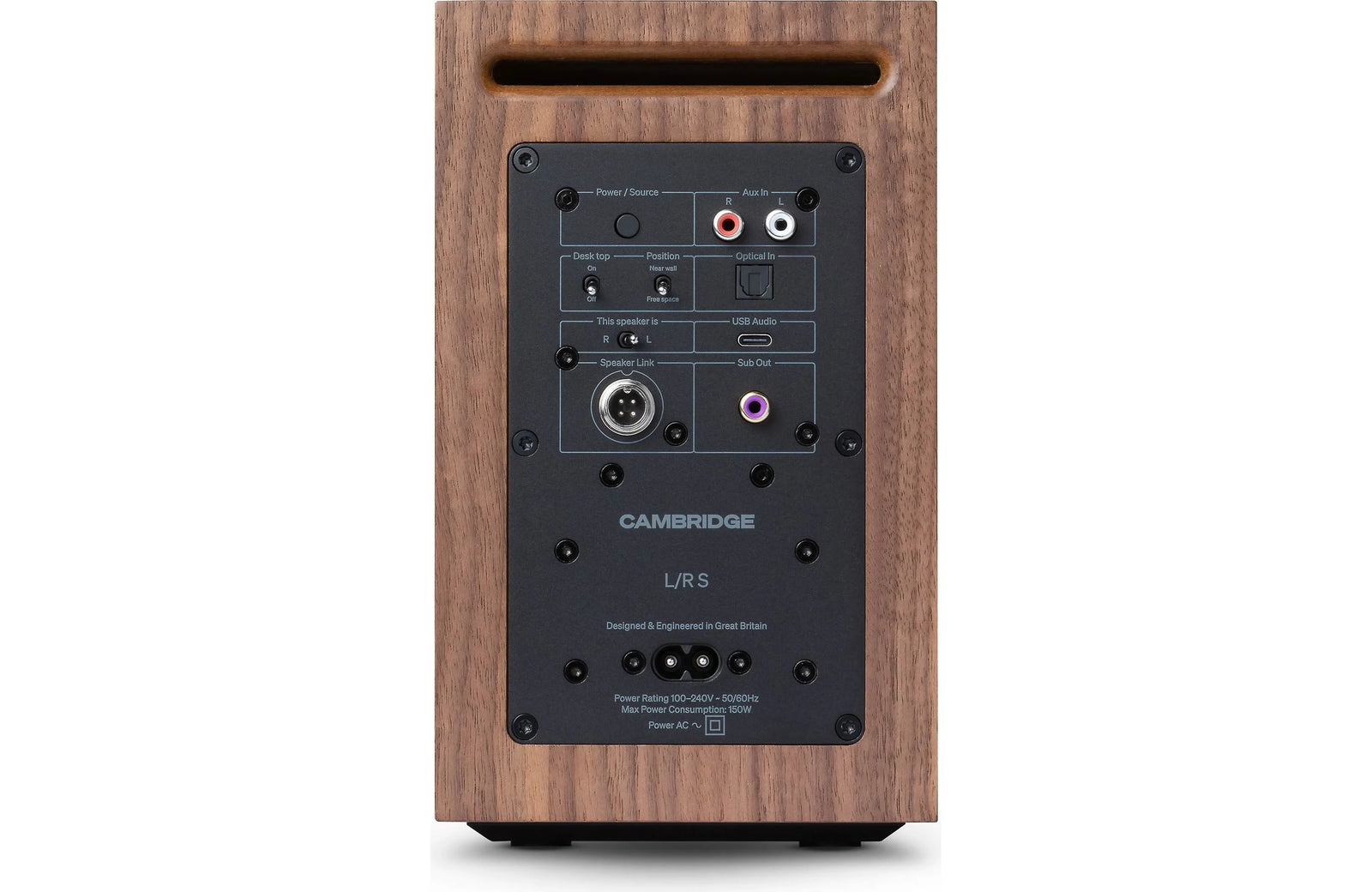 Cambridge Audio L/R S Powered Bookshelf Speakers with Built-in DAC and Bluetooth (Pair)