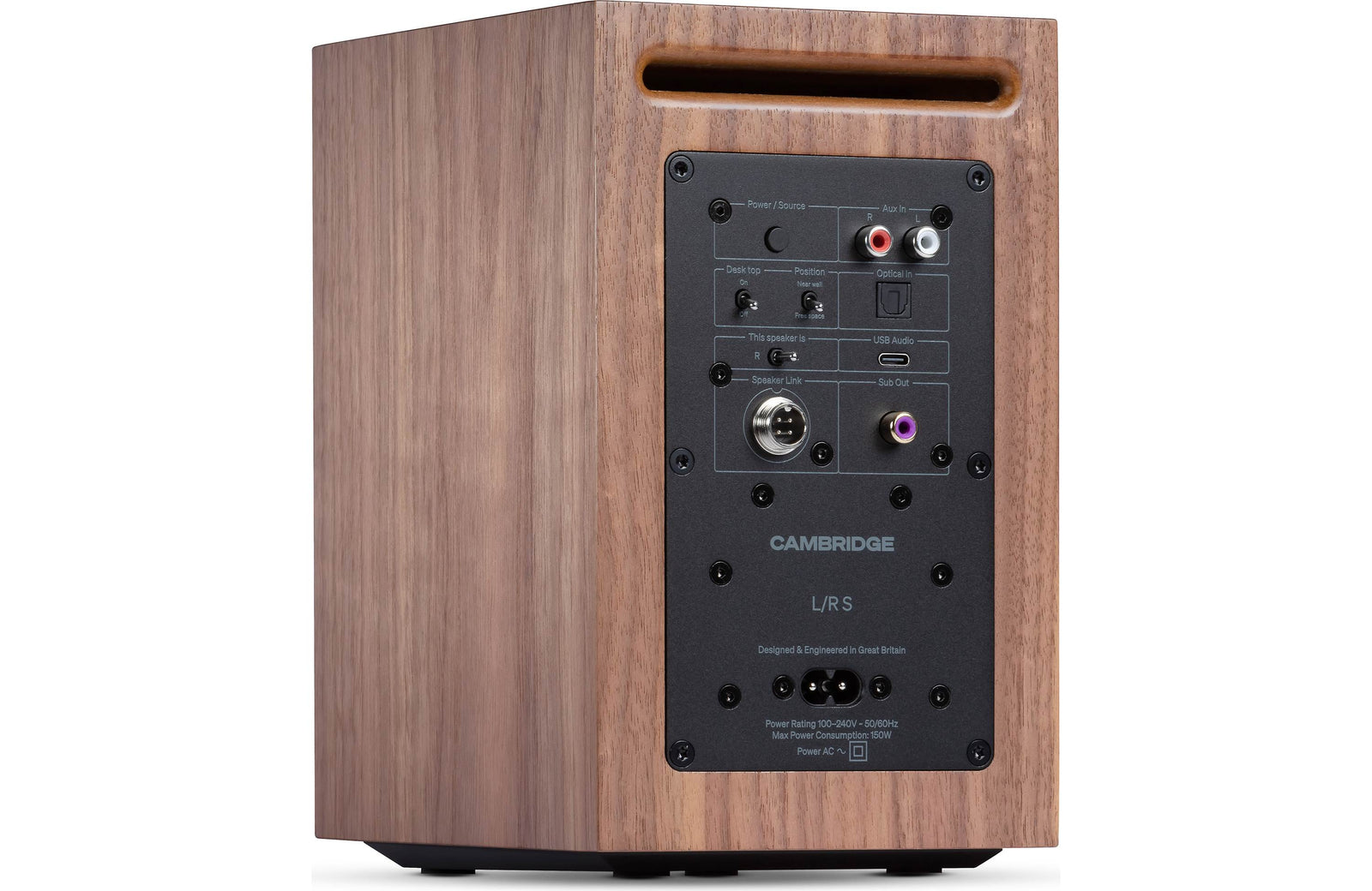 Cambridge Audio L/R S Powered Bookshelf Speakers with Built-in DAC and Bluetooth (Pair)