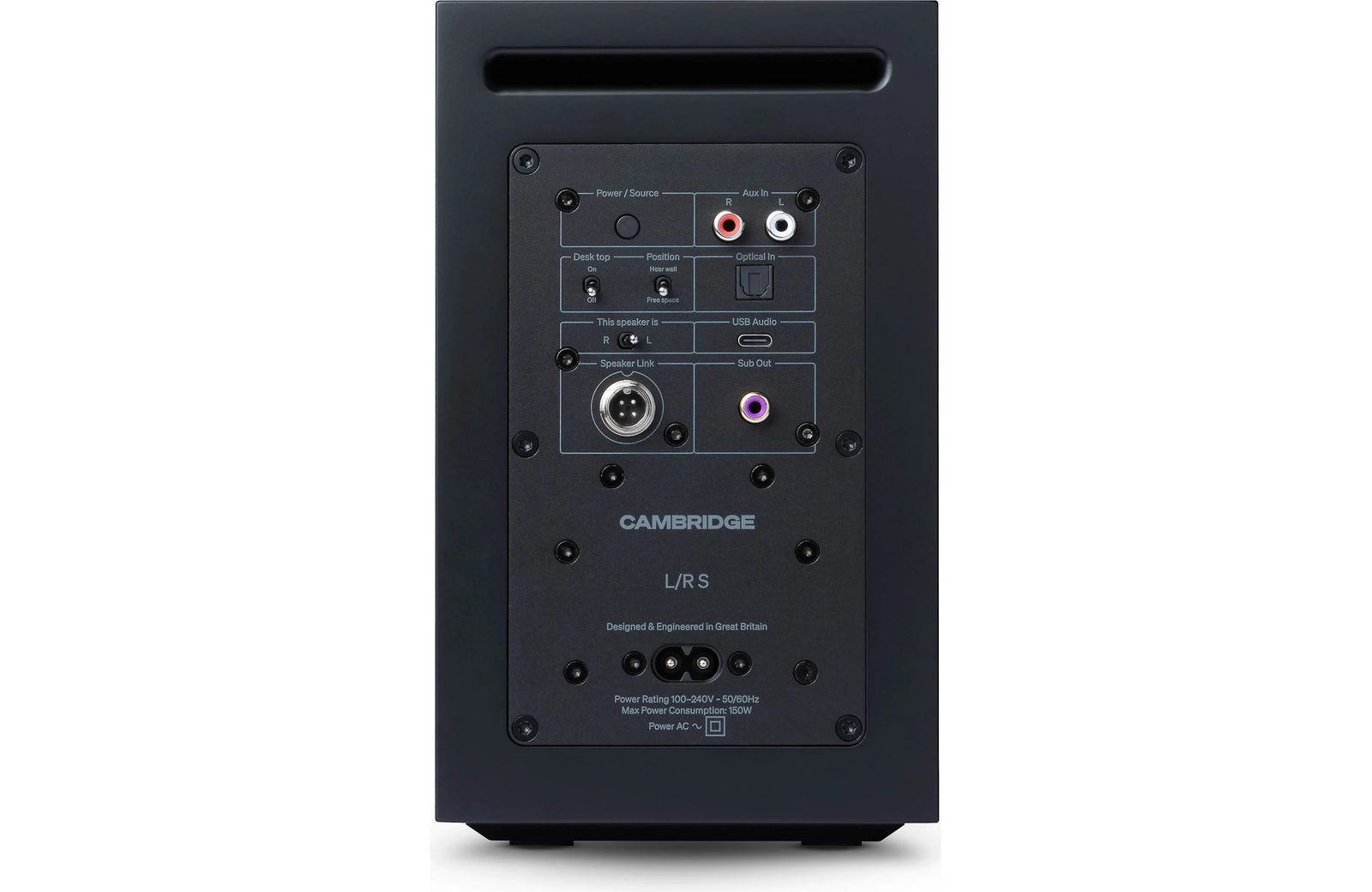 Cambridge Audio L/R S Powered Bookshelf Speakers with Built-in DAC and Bluetooth (Pair)