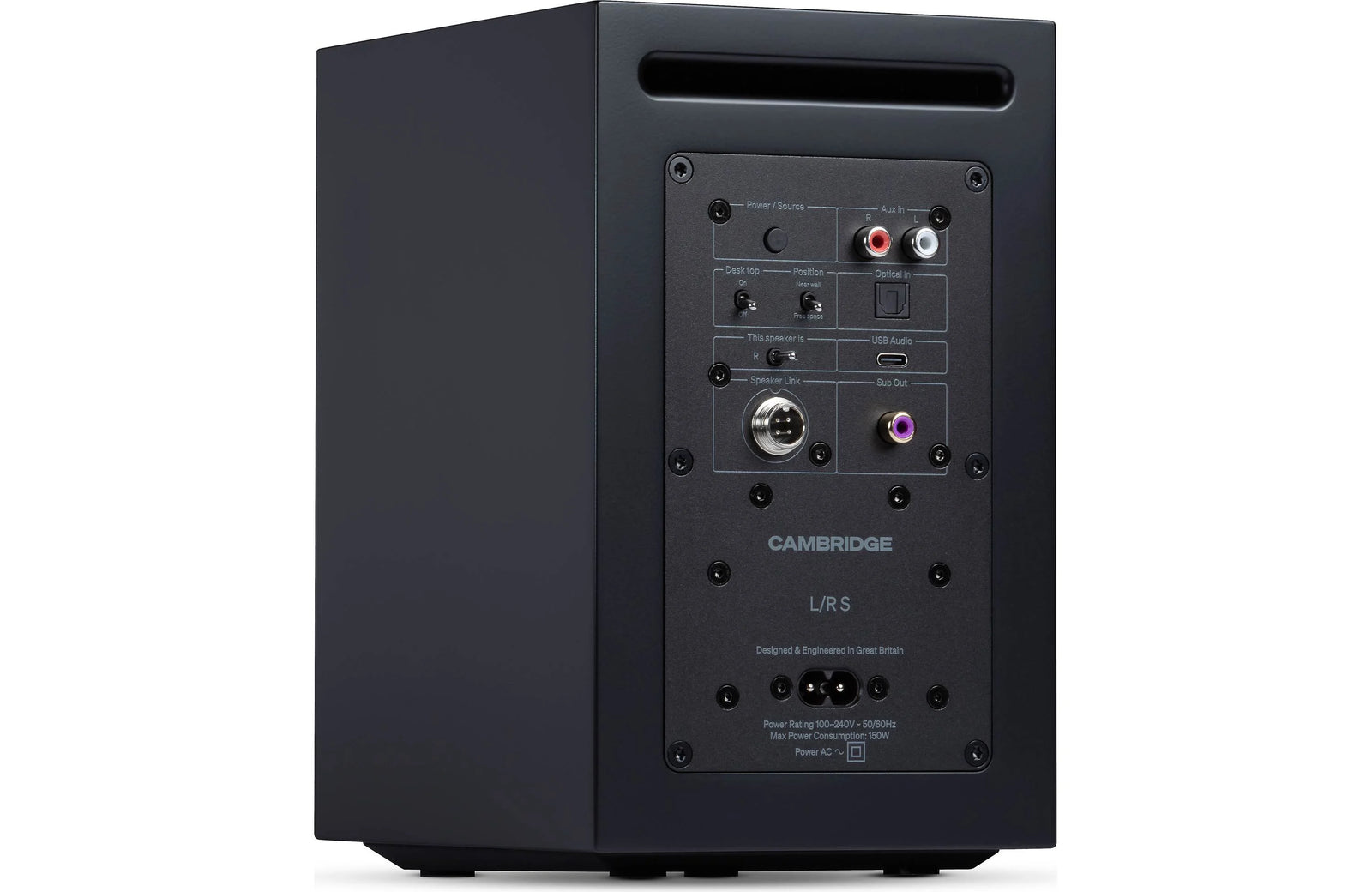 Cambridge Audio L/R S Powered Bookshelf Speakers with Built-in DAC and Bluetooth (Pair)