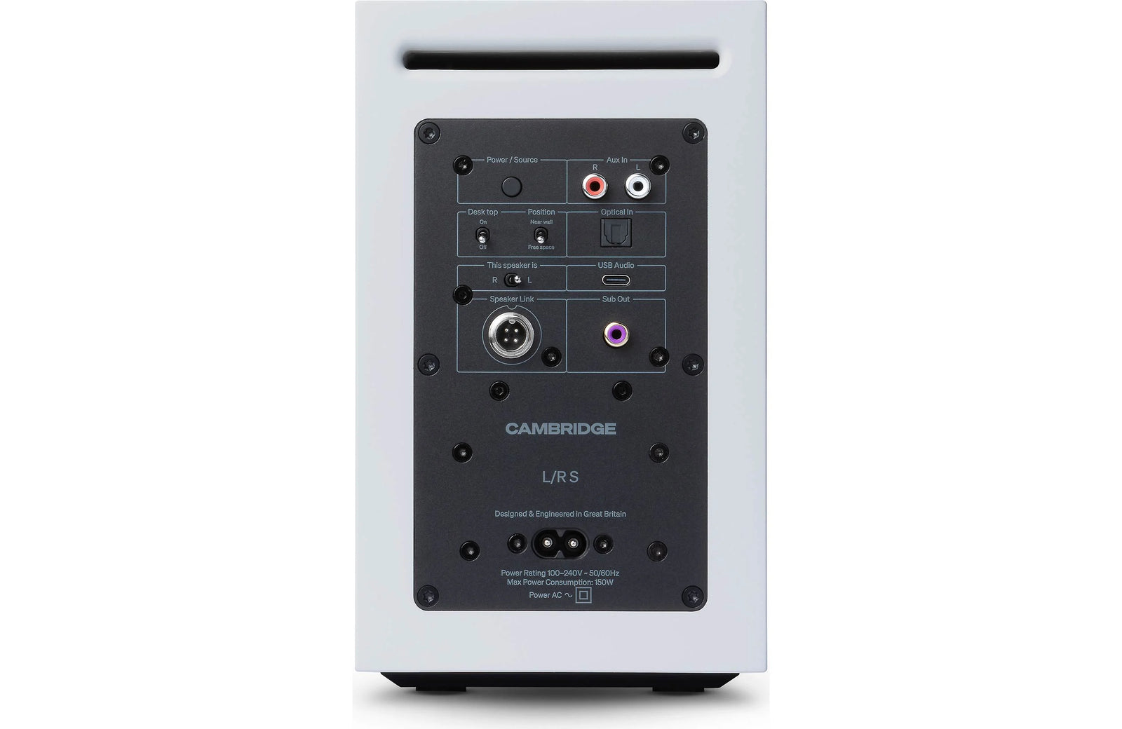 Cambridge Audio L/R S Powered Bookshelf Speakers with Built-in DAC and Bluetooth (Pair)