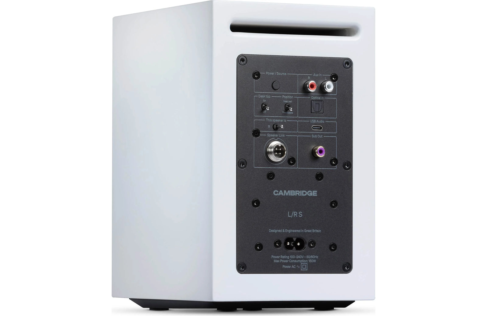 Cambridge Audio L/R S Powered Bookshelf Speakers with Built-in DAC and Bluetooth (Pair)