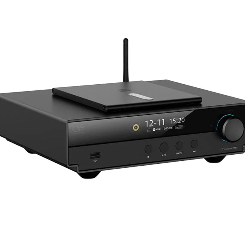 Shanling CT90 Premium CD Transport with top-loading mechanism and sleek aluminum design.