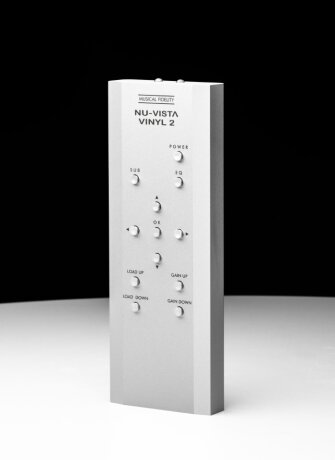 Musical Fidelity Nu-Vista Vinyl 2 Reference Phono Stage Open Box control panel with knobs and switches.