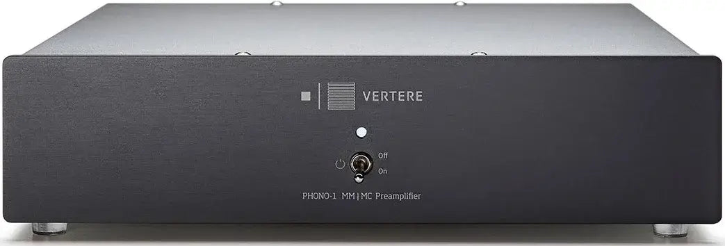 Vertere PHONO-1 LX MM/MC Phono Preamplifier in black with cleaner power and upgraded DC power supply.