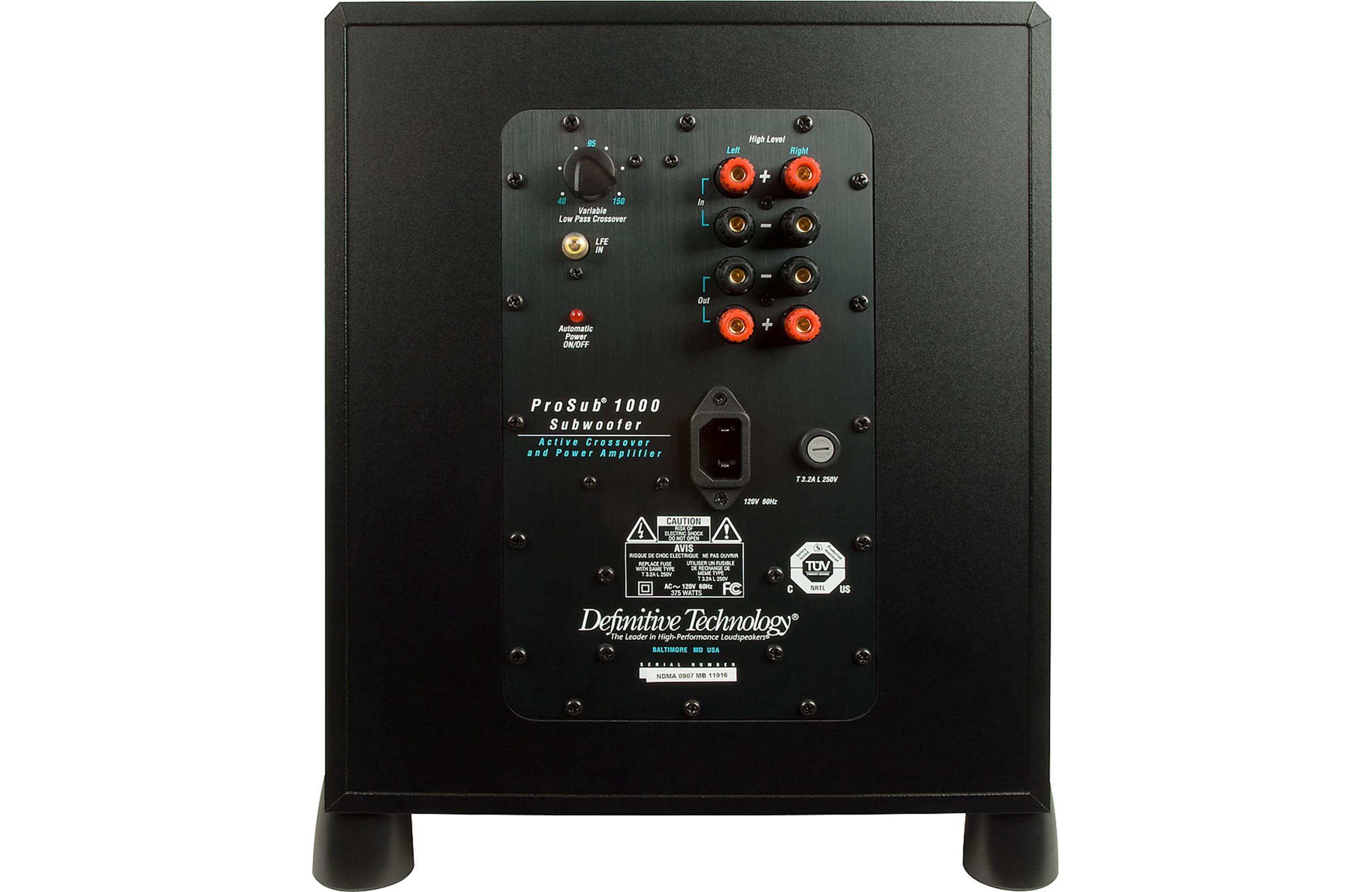 Prosub 600 Definitive Prosub 800 Prosub 1000 Definitive Technology