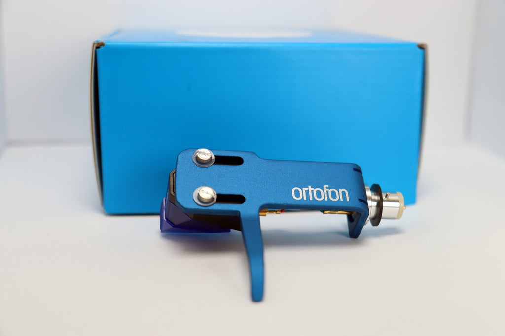 Ortofon 2M Blue Cartridge Mounted on SH-4 Headshell — Safe and 