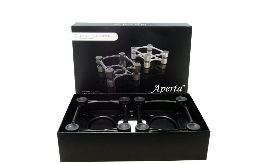 Isoacoustics Aperta Sculpted Aluminum Acoustic Isolation Stands (Pair) - Safe and Sound HQ