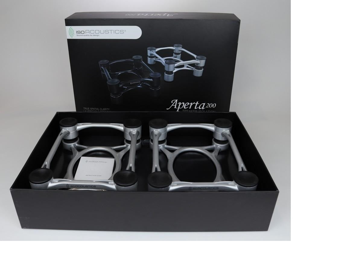 Isoacoustics Aperta200 Sculpted Aluminum Acoustic Isolation Stands (Pair) - Safe and Sound HQ