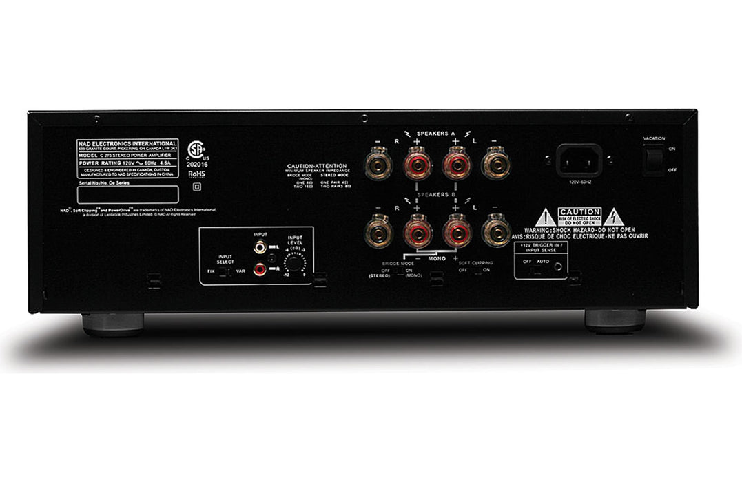 NAD Electronics C 275BEE Stereo Power Amplifier Factory Refurbished - Safe and Sound HQ