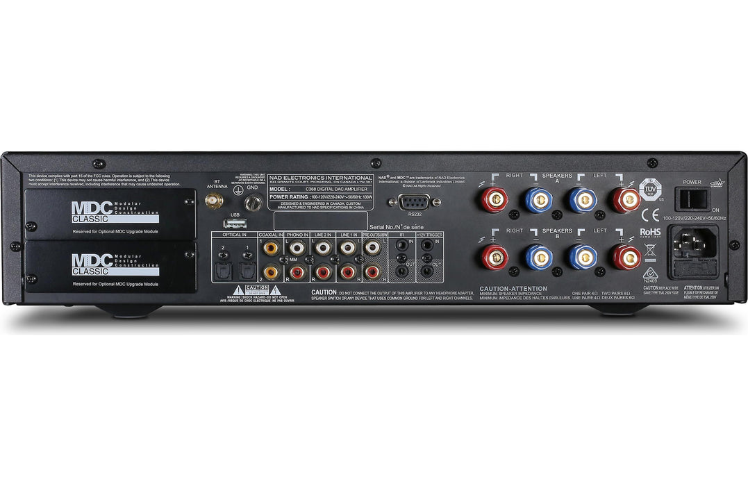 NAD Electronics C 368 Hybrid Digital DAC Amplifier Factory Refurbished - Safe and Sound HQ
