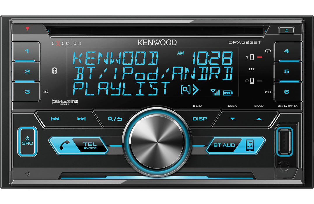 Kenwood Excelon DPX593BT 2-Din CD Receiver with Bluetooth - Safe and Sound HQ
