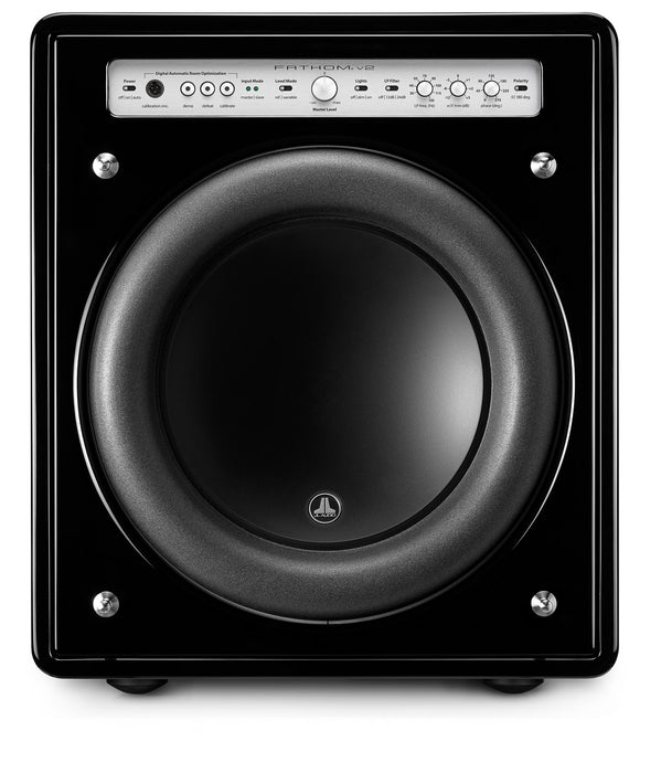JL Audio Fathom F112V2 12 Inch Powered Subwoofer Black Gloss - Safe and Sound HQ