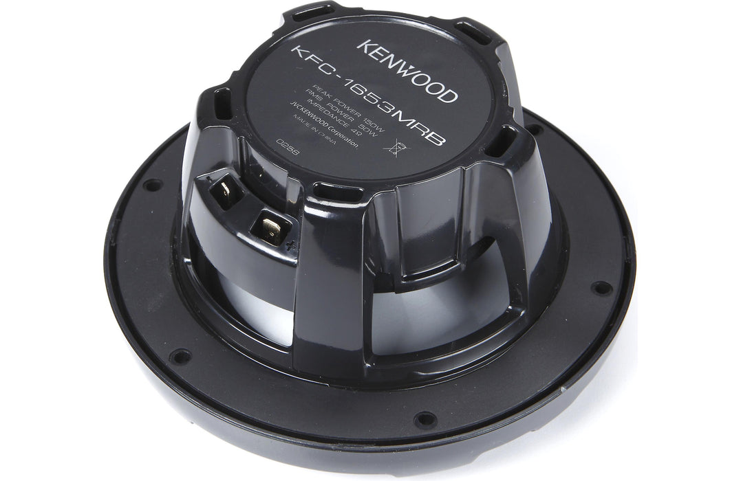 Kenwood KFC-1653MRB 6.5" 2-Way Black Marine Coaxial Speaker (Pair) - Safe and Sound HQ