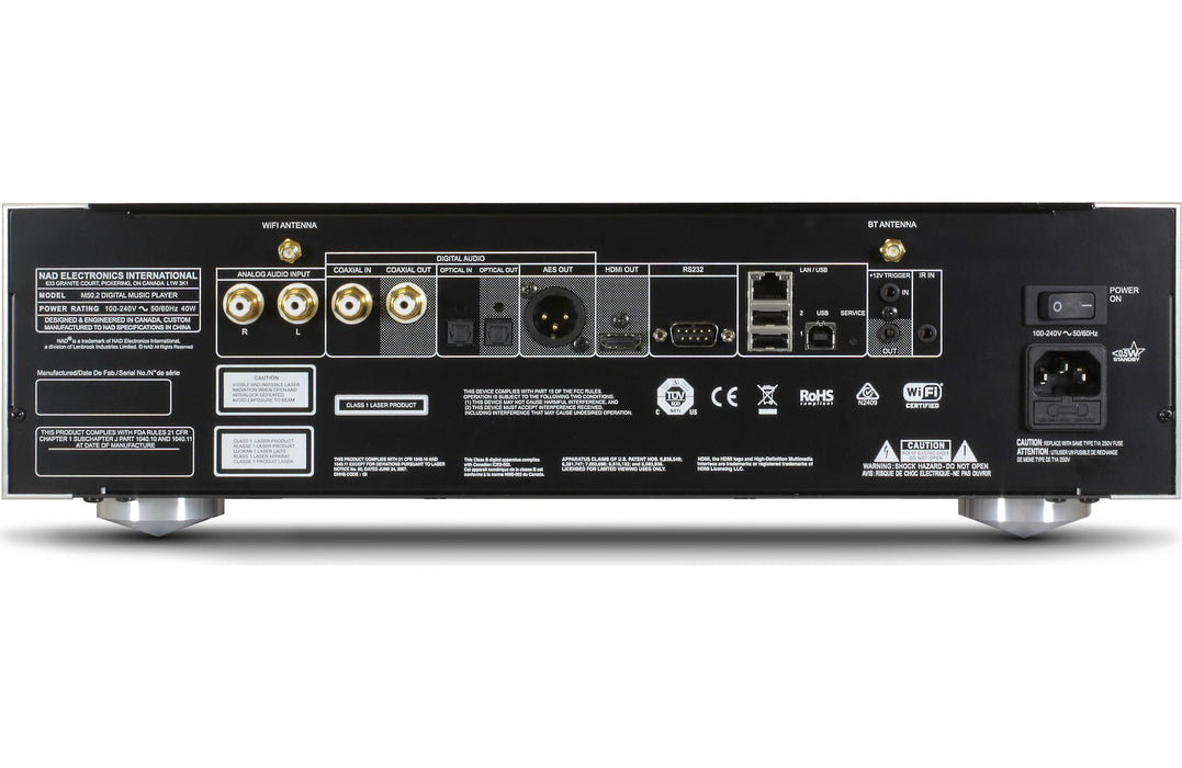 NAD Electronics M50.2 Digital Music Streamer Factory Refurbished - Safe and Sound HQ