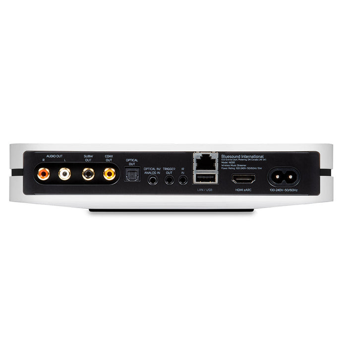 Bluesound Node N130 Wireless Multi-Room Hi-Res Music Streamer White Open Box - Safe and Sound HQ