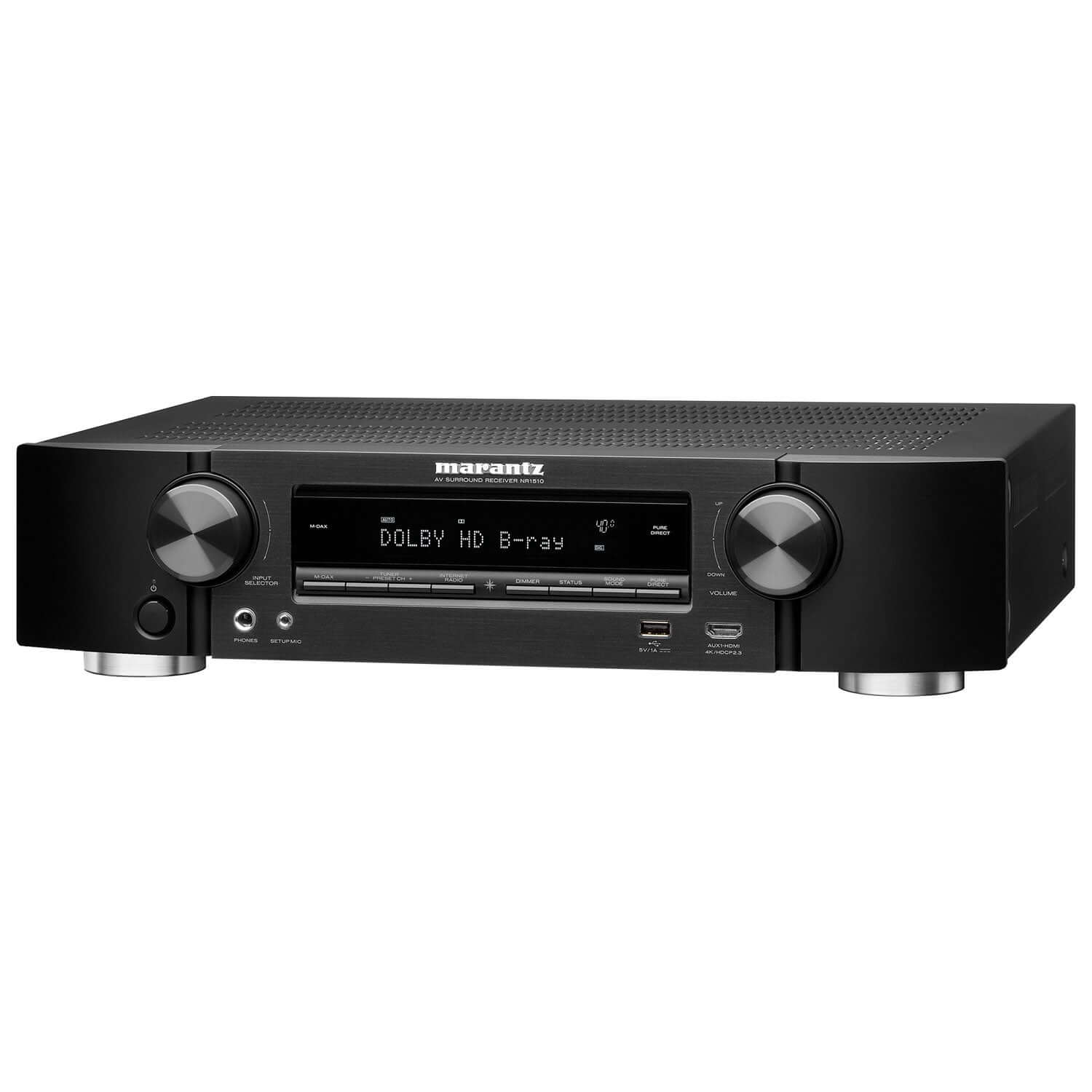 Marantz NR1510 Slim 5.2 Channel 4k HD A/V Receiver with HEOS - Safe and Sound HQ