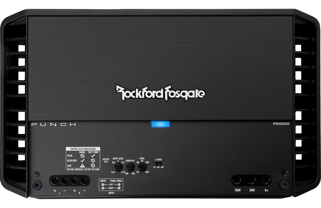 Rockford Fosgate P500X2 Punch 500 Watt 2 Channel Amplifier - Safe and Sound HQ