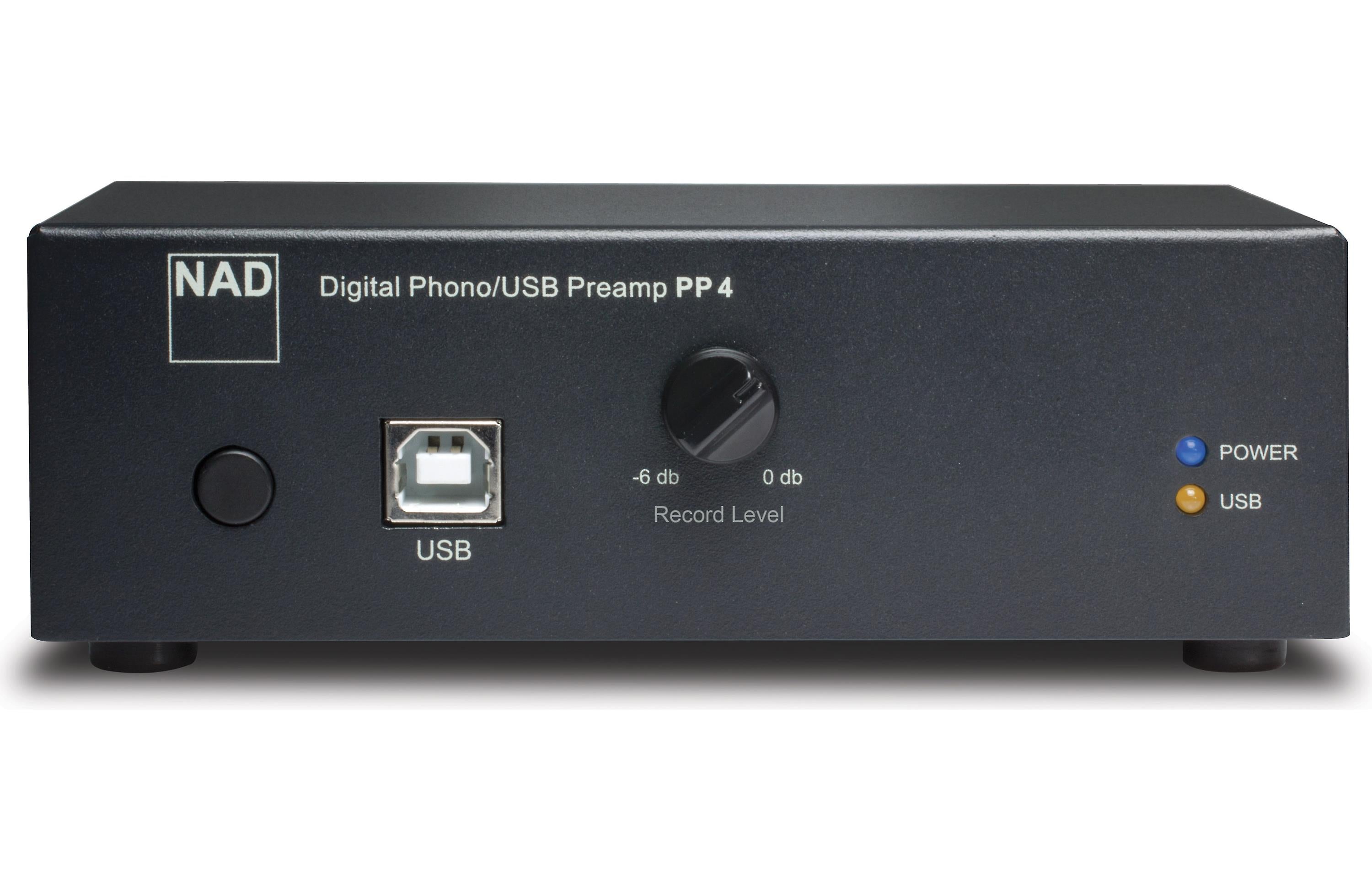 Regnjakke kaptajn Trække på NAD Electronics PP 4 Digital Phono USB Preamplifier Factory Refurbishe —  Safe and Sound HQ