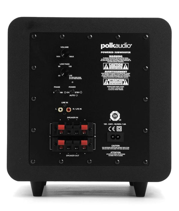 Polk Audio PSW111 8" 300 Watt Compact Powered Subwoofer - Safe and Sound HQ