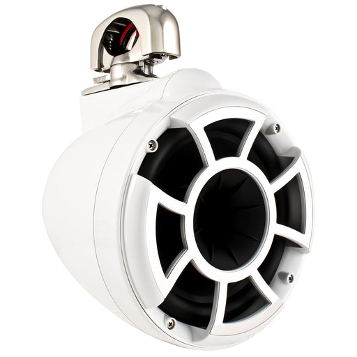 Wet Sounds REV 8 W-SC V2 Revolution Series 8" White Tower Speaker with TC3 Swivel Clamps (Pair) - Safe and Sound HQ
