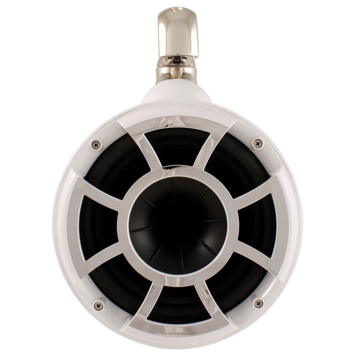 Wet Sounds REV 8 W-SC V2 MINI REV Series 8" White Tower Speaker with TC3 Swivel Mini Clamps (Pair) - Safe and Sound HQ
