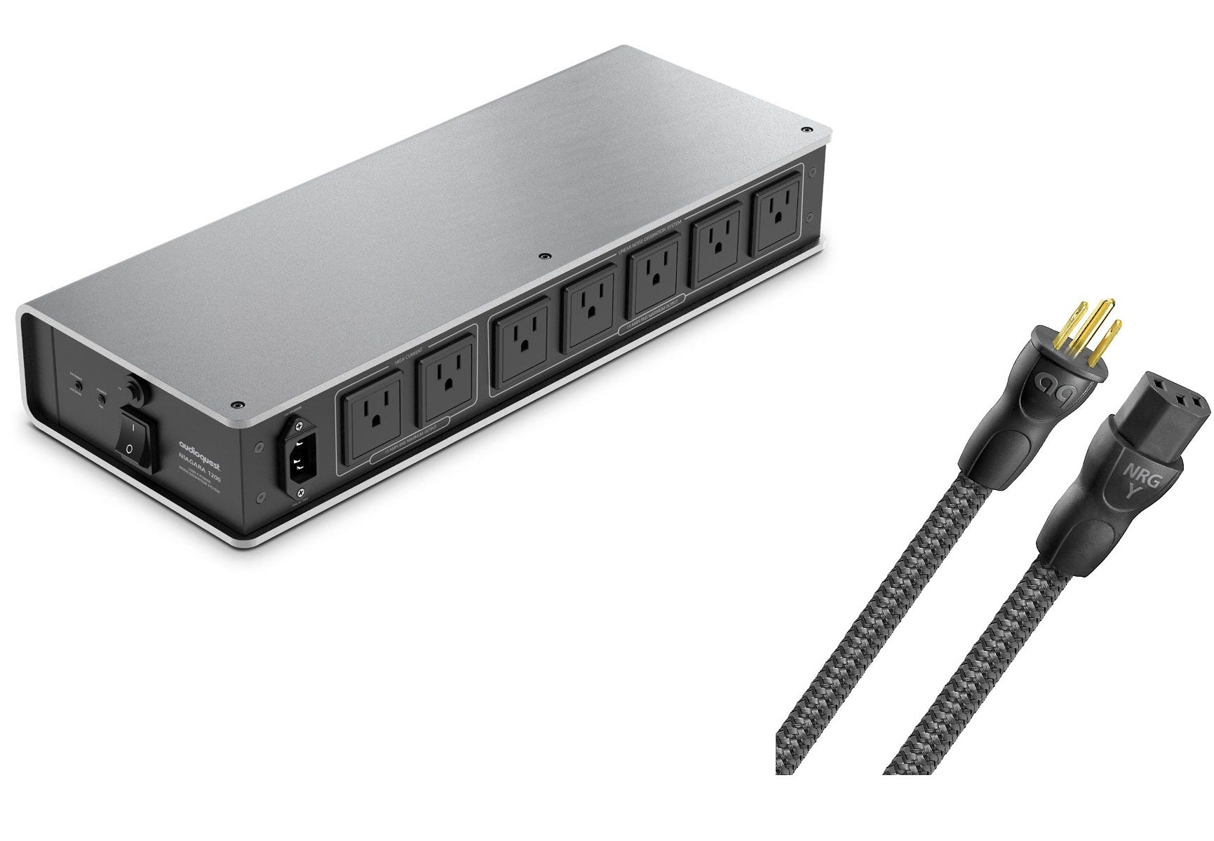 Audioquest Niagara 1200 Low-Z Power Noise-Dissipation System with NRG-Y3 2 Meter Power Cord Scratch and Dent - Safe and Sound HQ