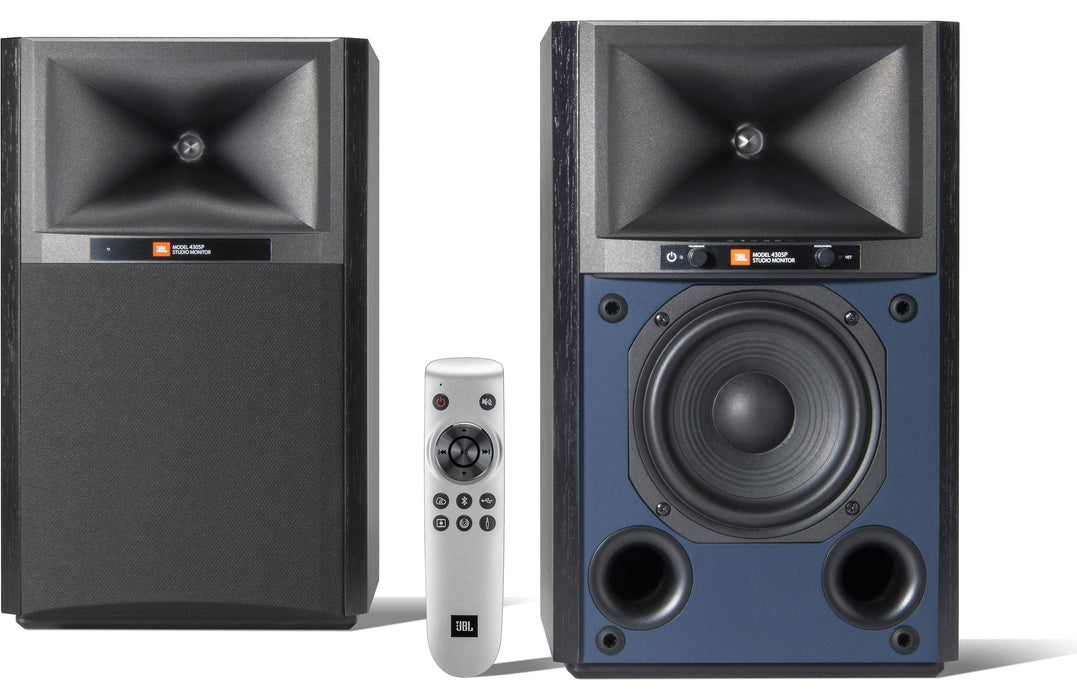 JBL 4305P Powered Studio Monitor Bookshelf Speakers Open Box (Pair) - Safe and Sound HQ