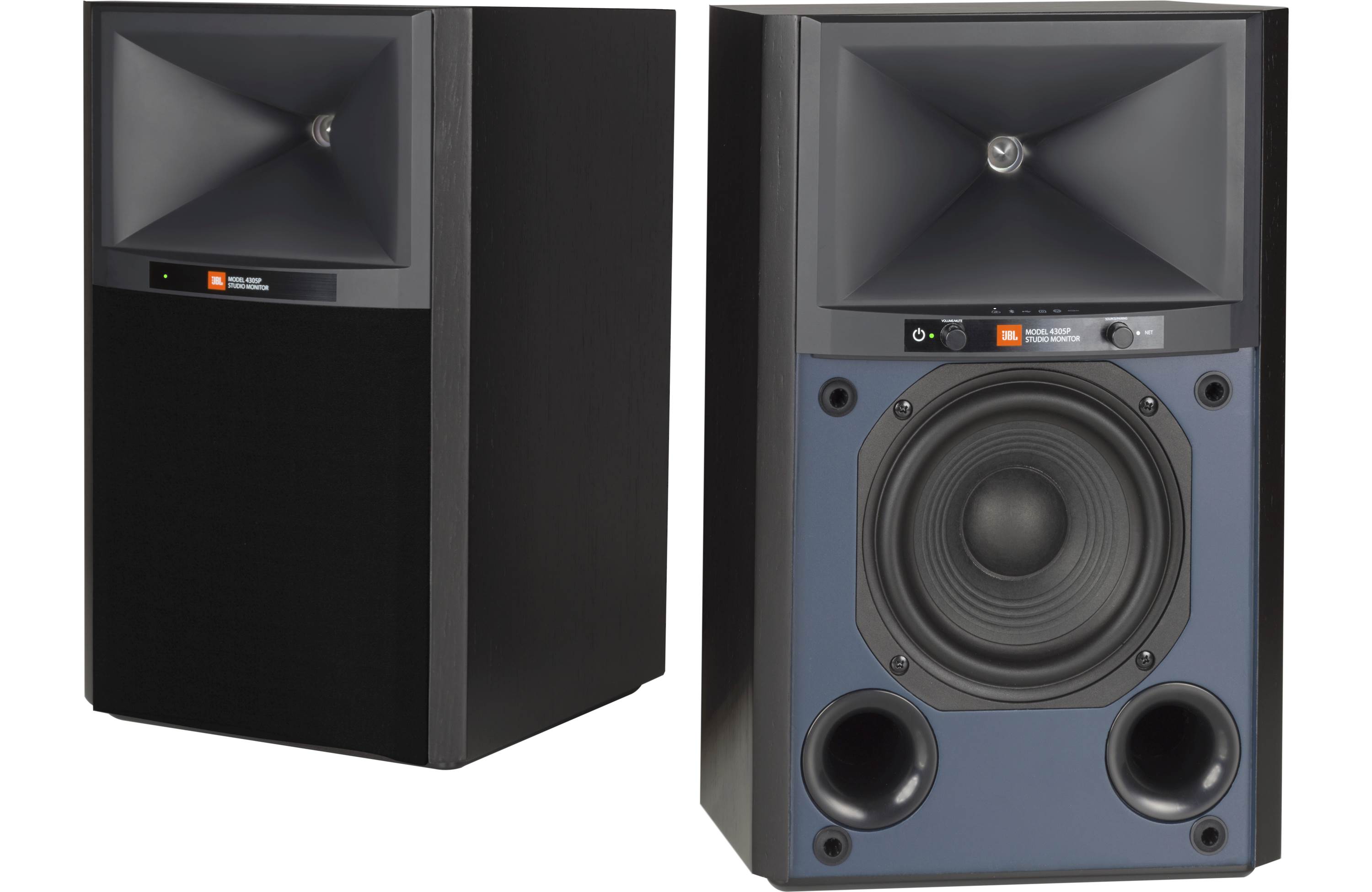 JBL 4305P Powered Studio Monitor Bookshelf Speakers (Pair) — Safe