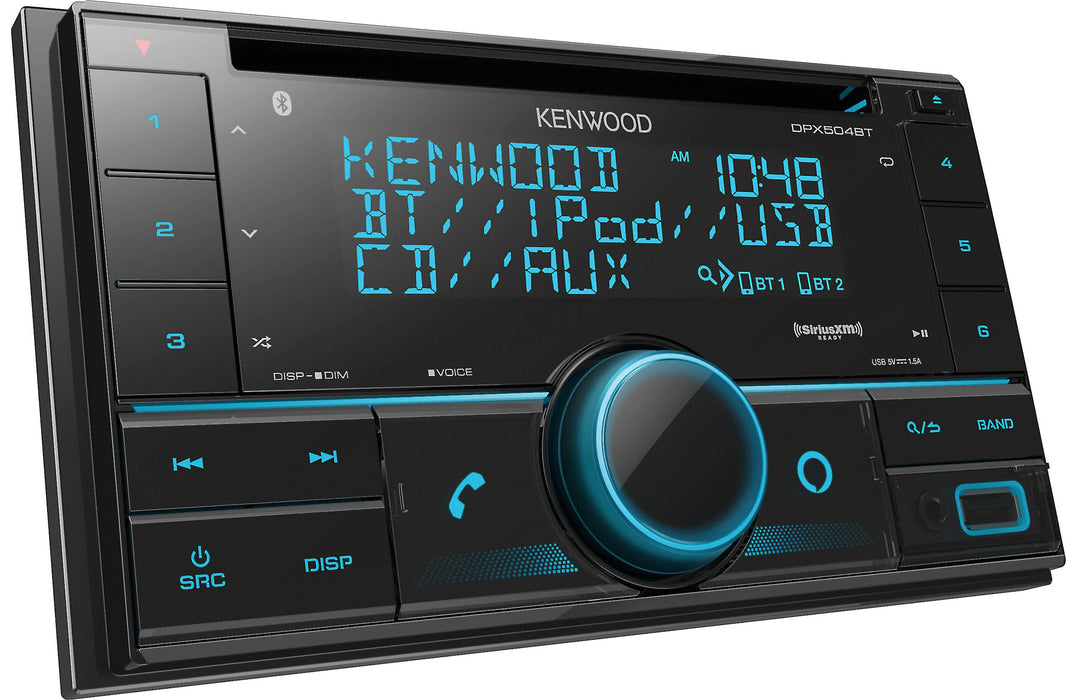 Kenwood DPX504BT Double-Din CD Receiver with Bluetooth - Safe and Sound HQ